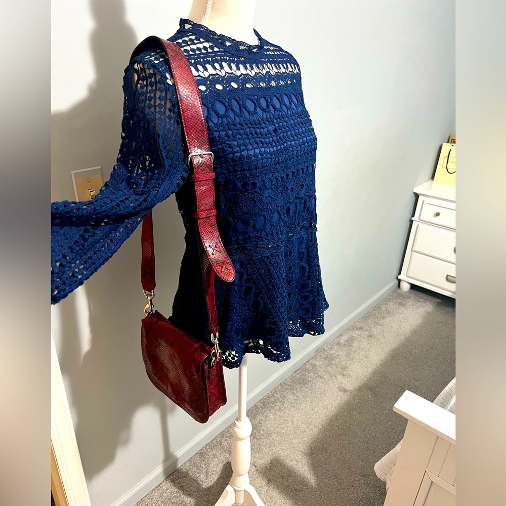 self-portrait style peplum top.